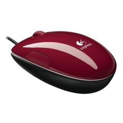 Logitech Mouse Laser LS1 Cinnamon Red USB (Стильный вид, Лазерный датчик , Панорамное колесико, Удобное покрытие) BOX  
