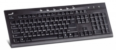 Клавиатура Genius KB200 Multimedia, PS/2, 6 горячих клавишей, black